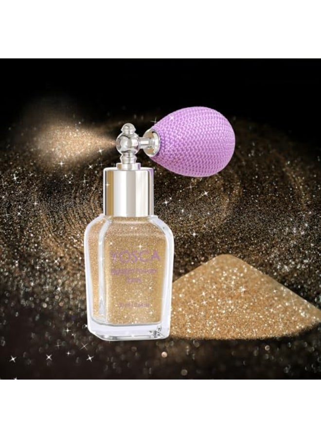 Yosca Body Glitter Spray 30ML Loose Body Shimmer Powder Hair Spray Fine Glitter Sparkle Highlighter Makeup Mardi Gras Festival Concert Party Rave Accessories for Rave Clothes Hair Face Nail Art - Image 1