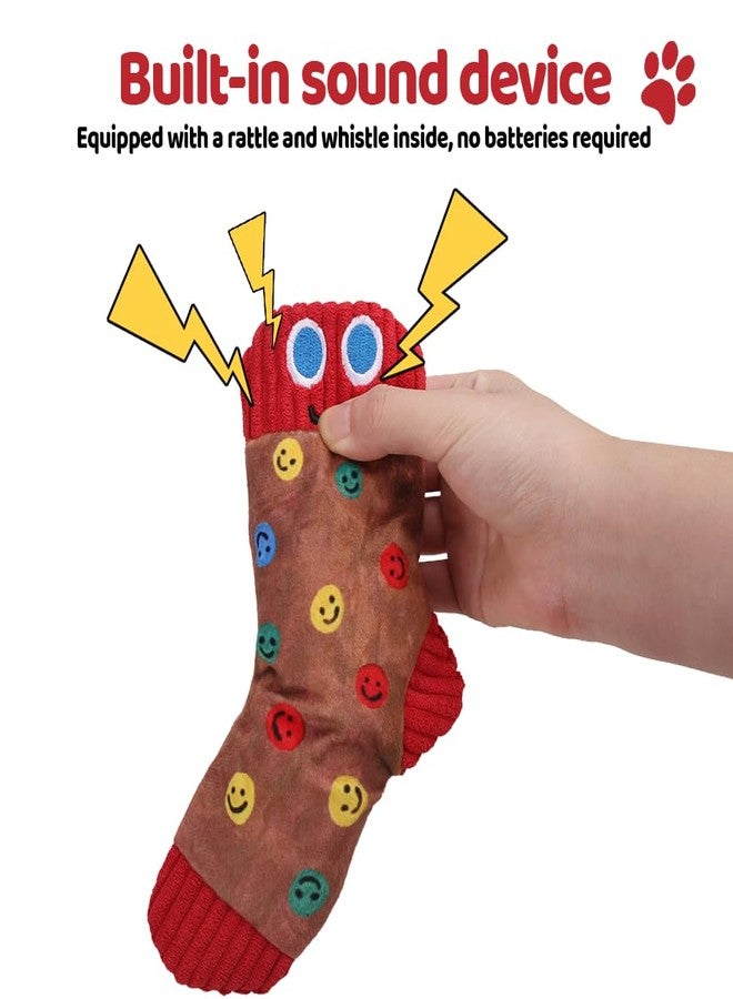 DONGKER Dog Squeaky Toys,6 PCS Stuffed Socks Dog Chewing Toys Built-in Double Sound Physical Structure for Small Medium Dogs Cats Daily Games Training Reward - Image 3