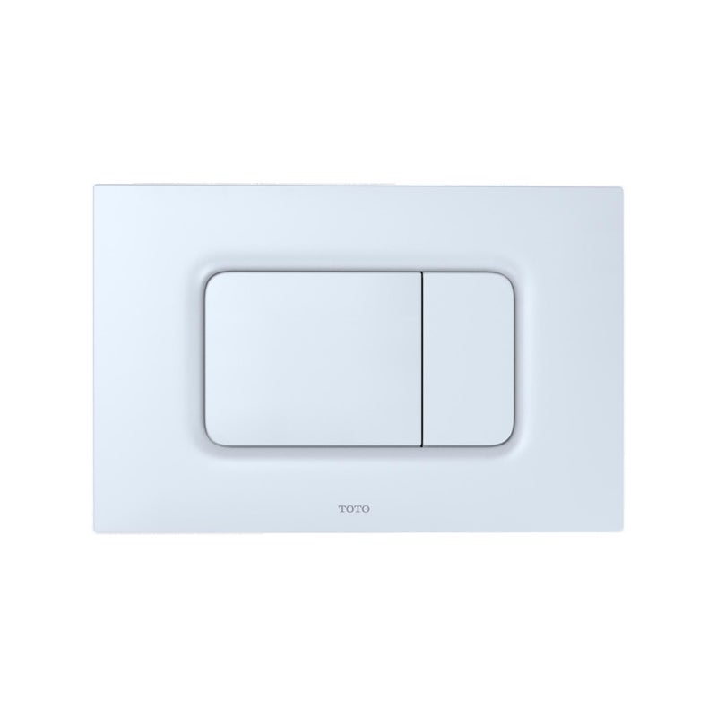 TOTO Dual Flush Rectangle Push Button Plate for Select DuoFit InWall Tank Unit White Matte YT920WH