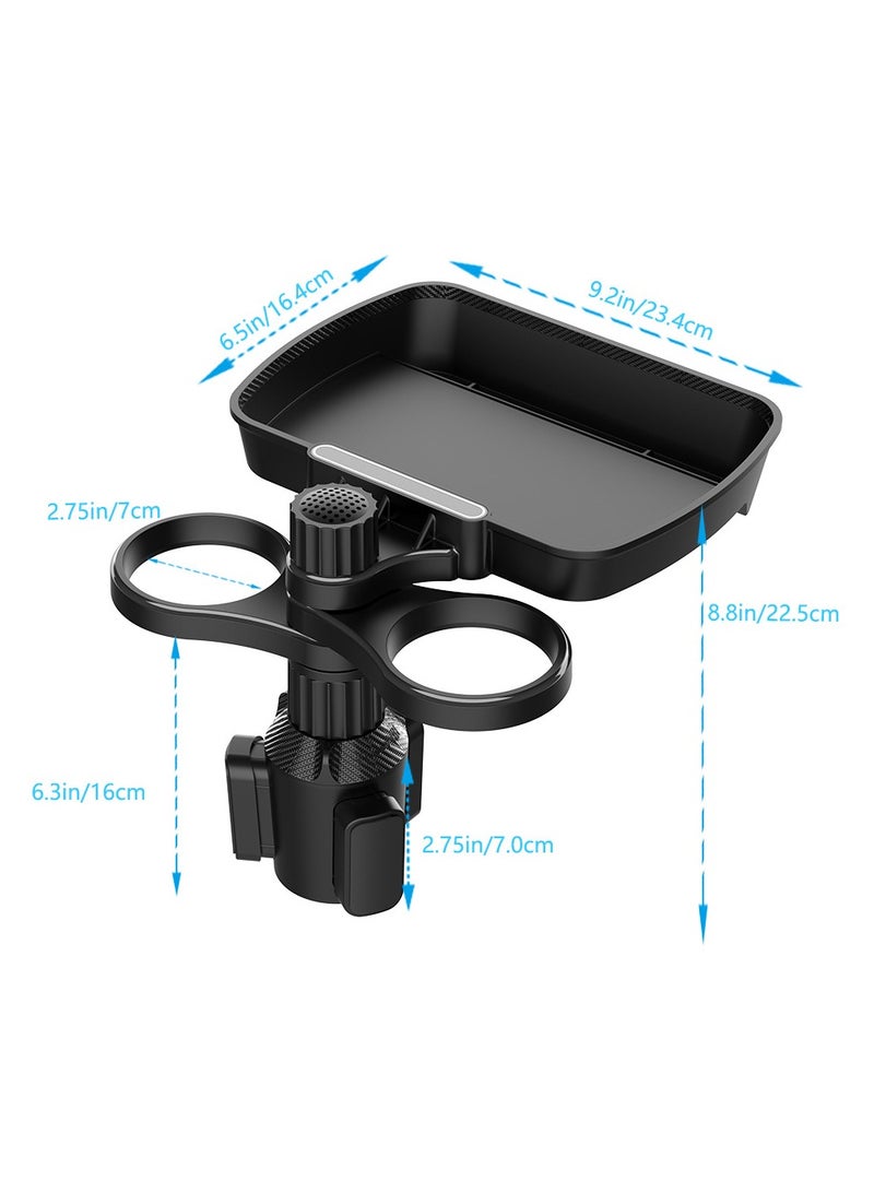 Car Multifunctional Organizer with Tray 360° Rotating, 3-in-1 Cell Phone Snack Cup Holder, Drink Coffee Cup Organizer. - Image 5