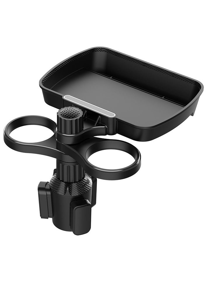 Car Multifunctional Organizer with Tray 360° Rotating, 3-in-1 Cell Phone Snack Cup Holder, Drink Coffee Cup Organizer. - Image 3