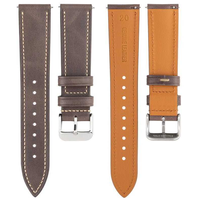 Bluejw Quick Release Watch Strap – Oil Wax Calfskin Replacement Band with Raw Edge for Easy Manual Strap Replacement - Image 5