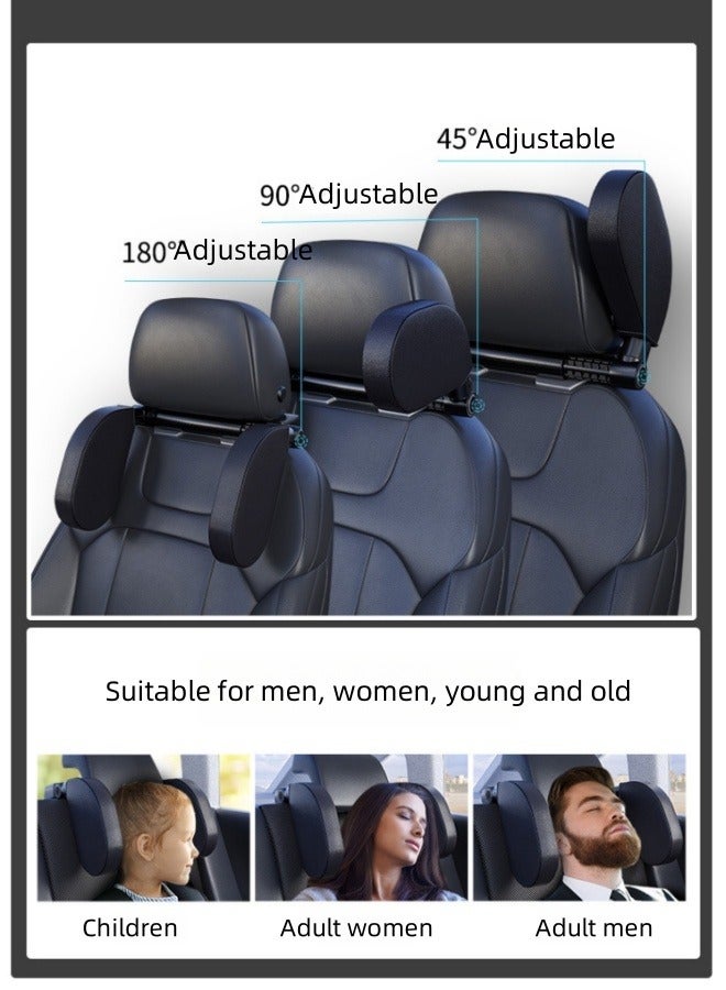 BESTPEAK Car Headrest, 180° Adjustable, U-Shaped Design, Headrest Sleep and Neck Support for Kids and Adults Traveling, Removable, In-Car - Image 3