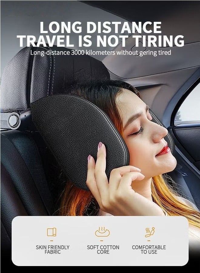 BESTPEAK Car Headrest, 180° Adjustable, U-Shaped Design, Headrest Sleep and Neck Support for Kids and Adults Traveling, Removable, In-Car - Image 2