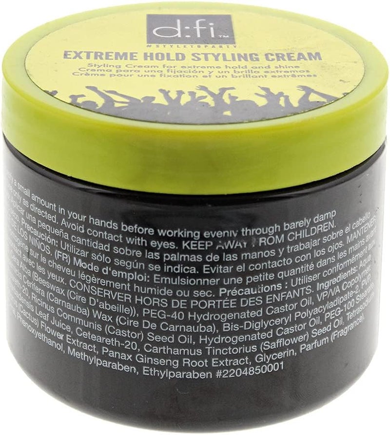 D:FI Extreme Hold Styling Hair Cream - 150g for Maximum Hold and Shine - Image 1