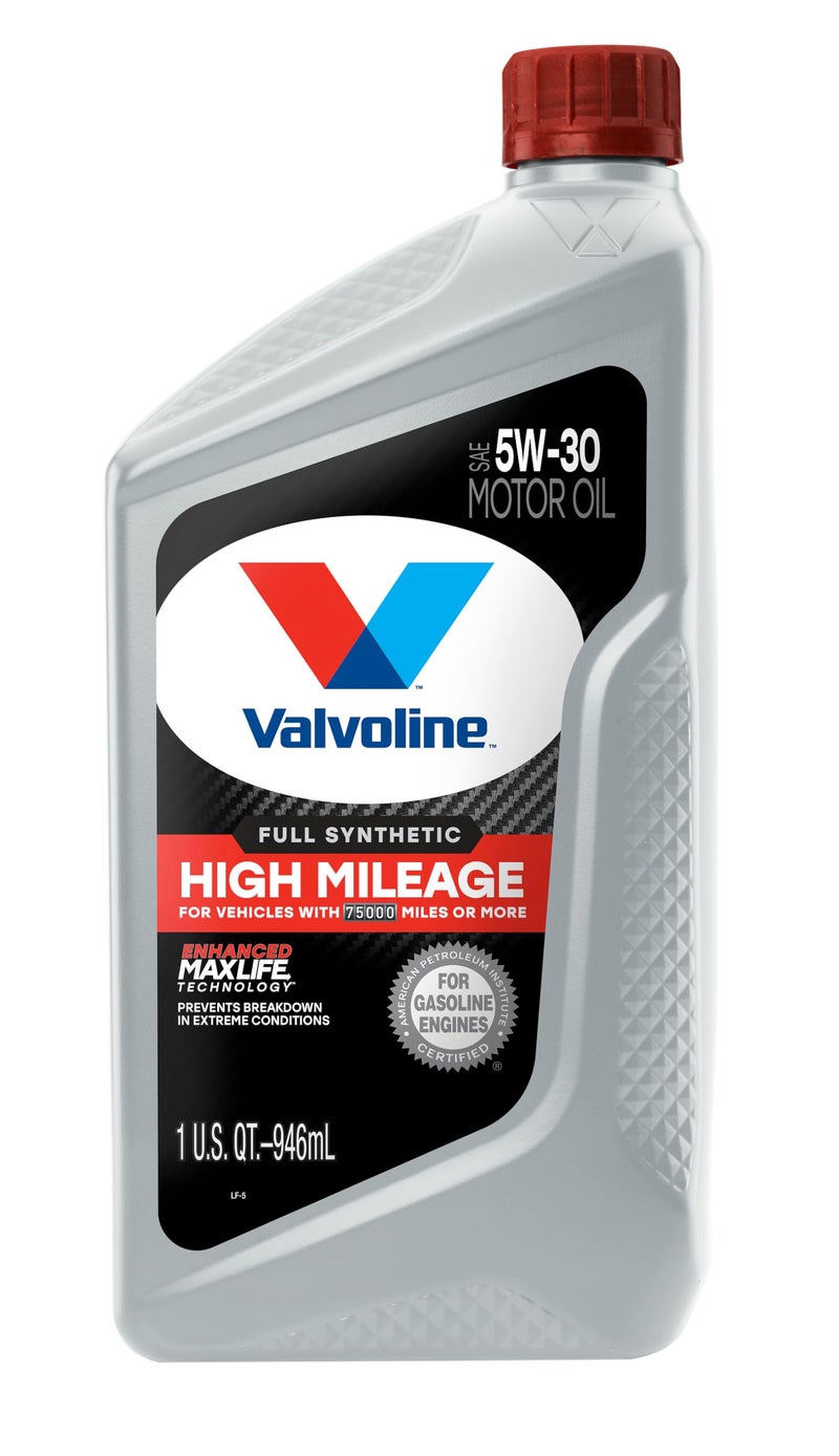 Valvoline Full Synthetic High Mileage with MaxLife Technology 5W30 Motor Oil 1 Quart