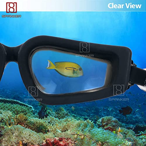 Spanker Aqua Wide View Swim Goggles with Ear Plugs, UV Protection No Leaking Anti Fog Lens Swimming Glasses for Adult Women Men and Youth , Black SSTP - Image 4