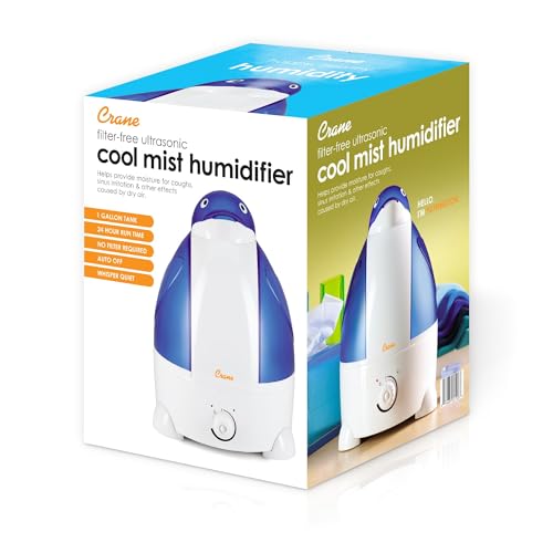 Crane Animal Humidifier for Bedroom, 1 Gal. Cool Mist Humidifier for Baby Nursery with Auto Shut-Off, Easy to Clean, Penguin - Image 4