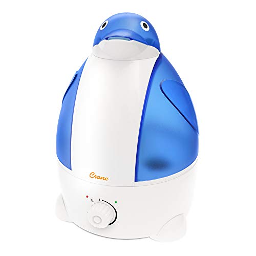 Crane Animal Humidifier for Bedroom, 1 Gal. Cool Mist Humidifier for Baby Nursery with Auto Shut-Off, Easy to Clean, Penguin - Image 1