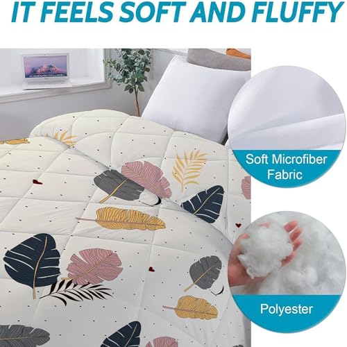 FRESH FROM LOOM microfiber Rotary Printed Micro Fiber Comforter|Dohar|Quit|Single Bed|Double Weaved|Washable|Hypoallergenic Skin Friendly (Beige|60x90 INCHES, Single Bed)| TC - 300 - Image 3