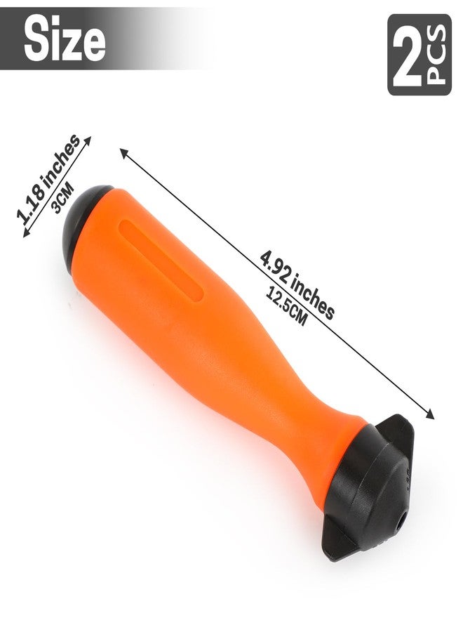 ZELARMAN 2 PCS Chainsaw Round File Handle, Chainsaw File Plastic Handle with Adjustable Fastening Nut, 0.2 inch Hole for Metal File Screwdriver - Image 2