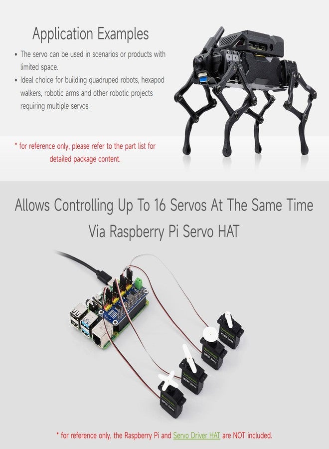 waveshare High-Reliability 180° Copper Gear Digital Servo, 2.3kg.Cm Large Torque, Compact Size & Lightweight - Image 4