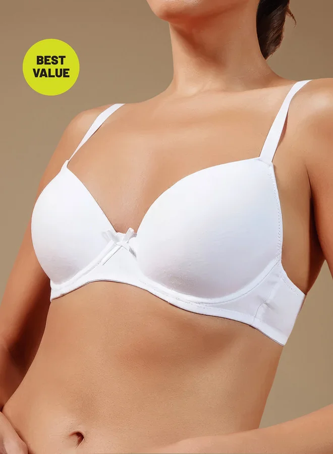 Splash FAV Underwired Bra with Adjustable Straps and Bow Detail