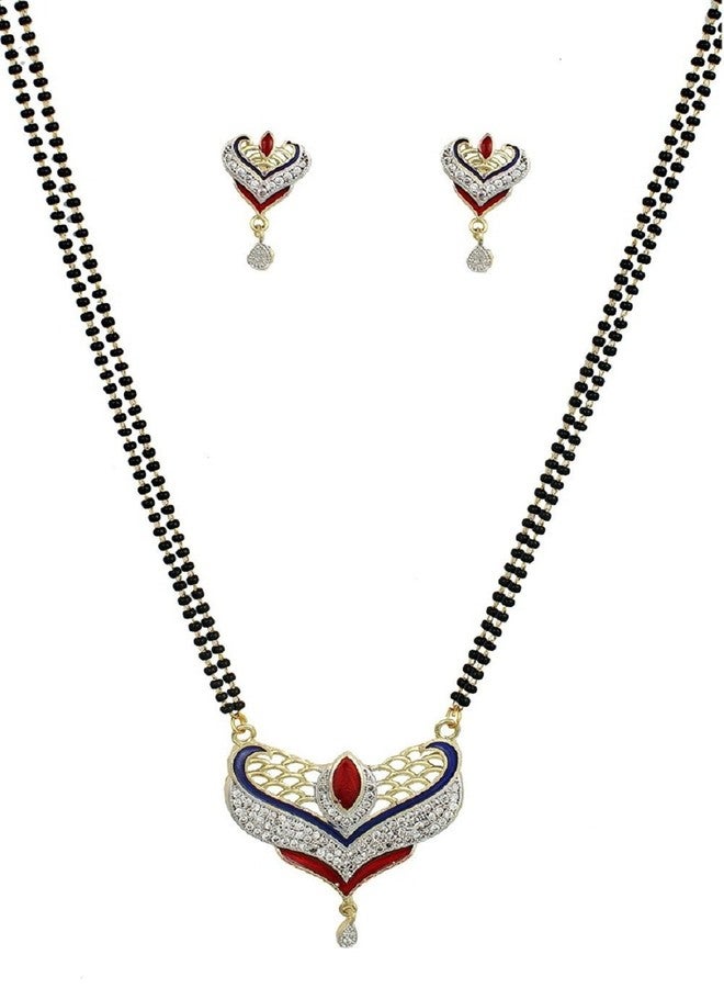 JSD Traditional American Diamonnd Studded Mangalsutra for Women - Image 1