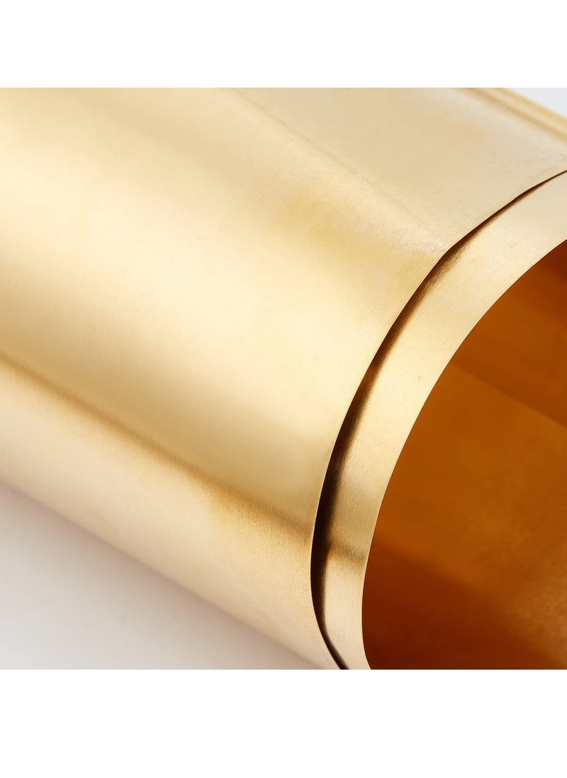 SYOSI - Gold Brass Sheet Roll, Metal Foil Plate 0.1mm Brass Metal Thin Sheet for DIY Cutting Crafts Making 500x200x0.1mm - Image 1
