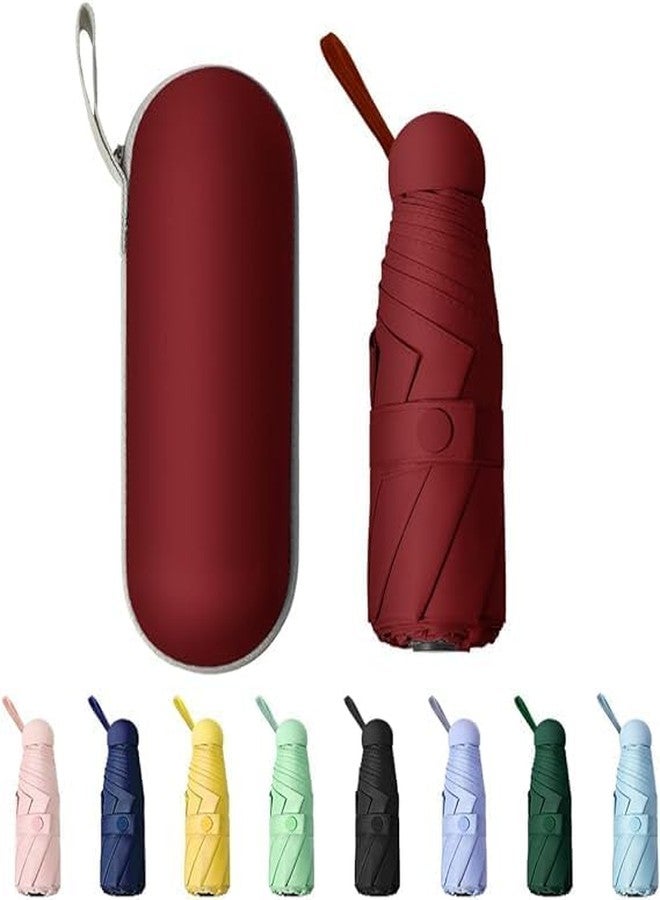 CESHTA Mini Travel Sun Umbrella with Case - Compact UV Protection Umbrella for Sun & Rain, Lightweight Windproof Folding Umbrella for Women Men Kids - Image 1