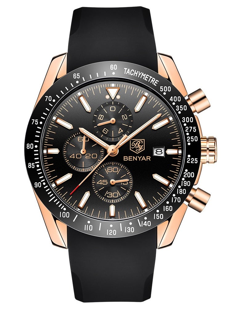 BENYAR Watches for Men Watch Quartz Luxury Chronograph Water Resistant Watch 5140 220mm  - Image 2