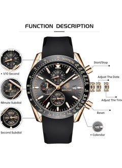 BENYAR Watches for Men Watch Quartz Luxury Chronograph Water Resistant Watch 5140 220mm  - Image 3