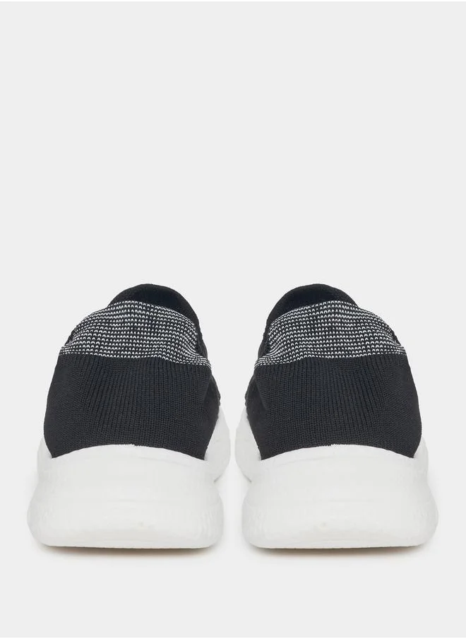 Styli Textured Casual Knitted Sock Shoes