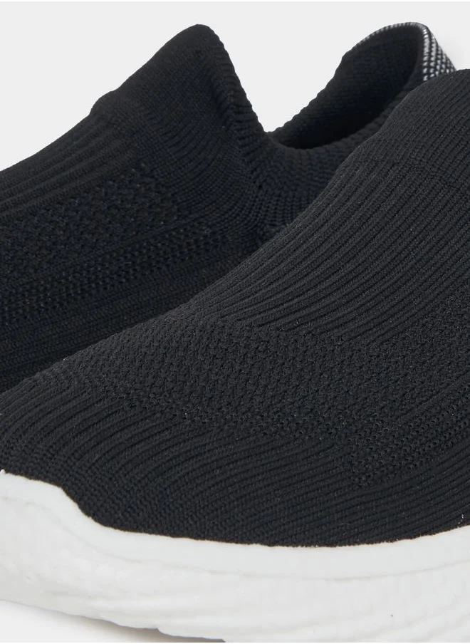 Styli Textured Casual Knitted Sock Shoes