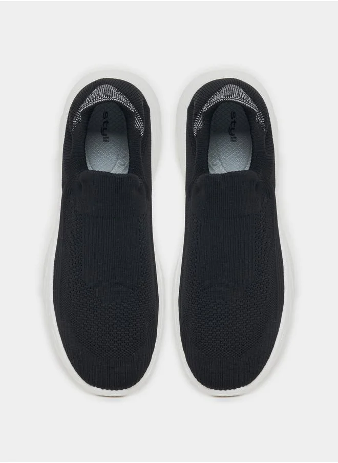 Styli Textured Casual Knitted Sock Shoes