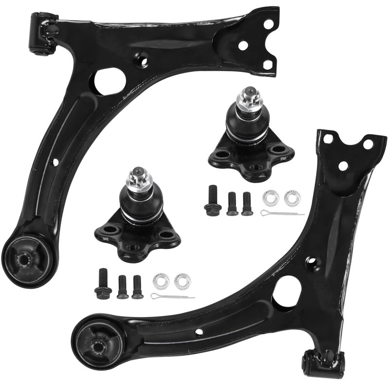 KUIPERAUTO 4PCS Front Lower Control Arm and Ball Joint Assembly Compatible with 20002005 Toyota Celica 20032013 Toyota Corolla