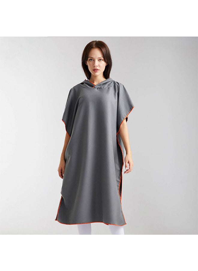 Depend Microfiber Surf Poncho, Wetsuit Changing Bath Robe, Beach Change Cloak Dive Quick Dry Pool Swim Beach Towel with Hood for Adults  - Image 2