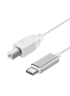 USB C MIDI Cable, Type C to USB 2.0 MIDI Interface Cable for Samsung, Huawei Laptop, MacBook to Connect with Printer, Midi Controller, Midi Keyboard, Audio Interface and More (1m, White)