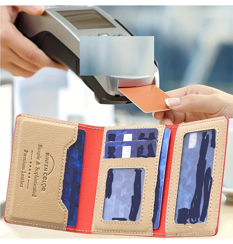 Light Blue Magnetic Card Holder Flip Case With Rfid For Iphone Samsung - Image 3
