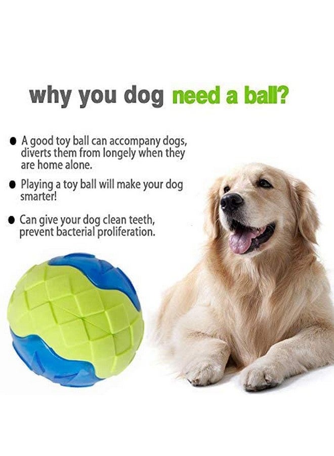 كرة مضغ مطاطية تصدر صوت صرير | لعبة مضغ للكلاب والجراء | ألعاب لعب داخلية وخارجية مع كرة عائمة متضمنة إضاءة LED - متعددة الألوان - Image 2