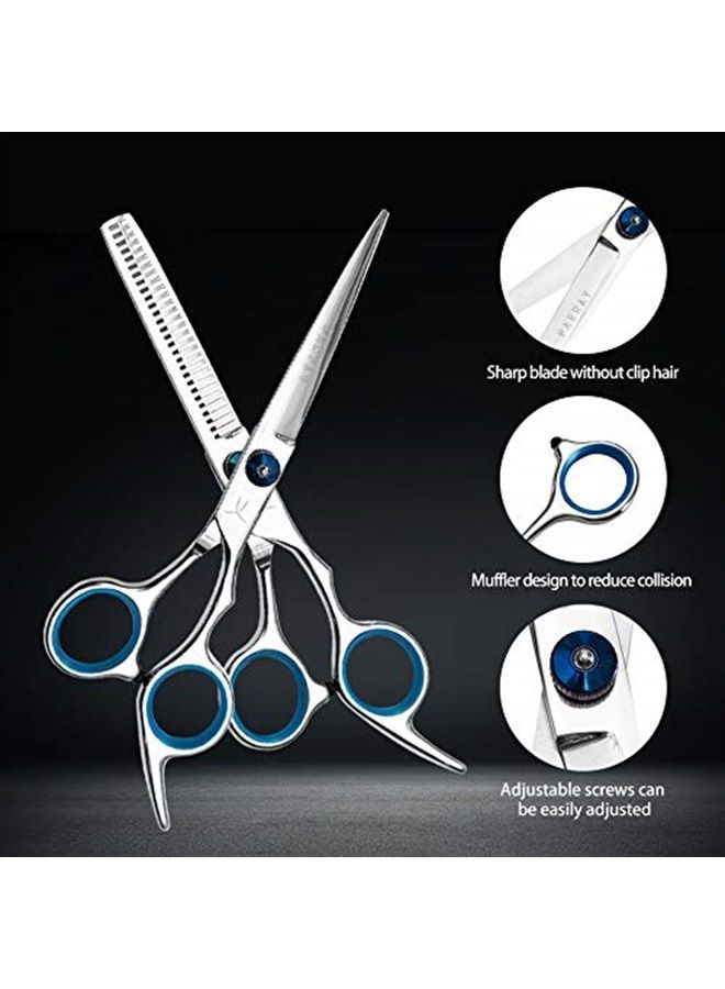 Hair Cutting Scissors Thinning Shears，6.5 Inch Professional Stainless Steel Barber Hair Scissors，for Both Salon and Home Use (Aurora color)