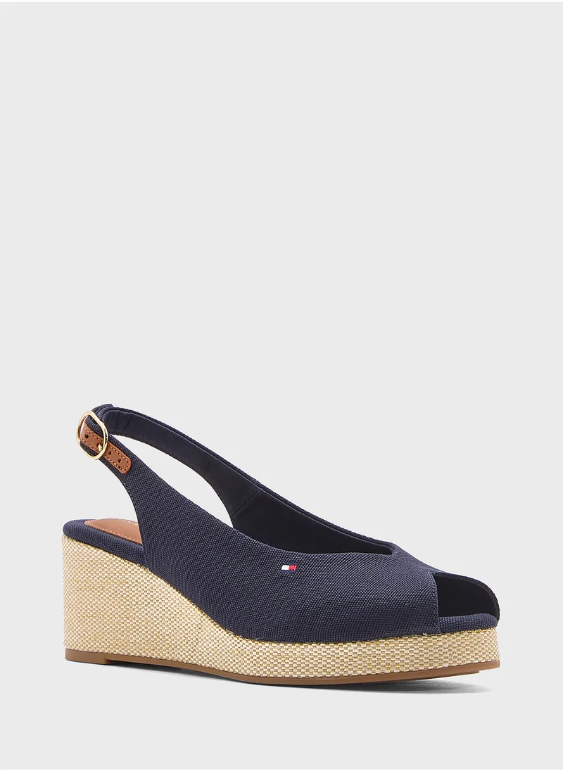 تومي هيلفيغر MID WEDGE SLINGBACK ESPADRILLES