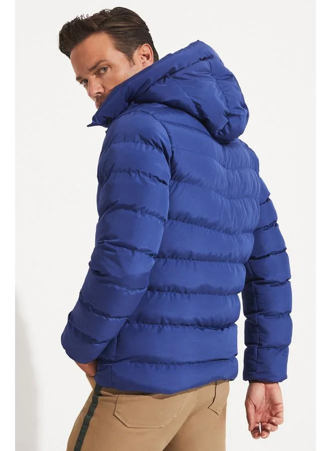 جون June Men Fiber Filled Coat Indigo