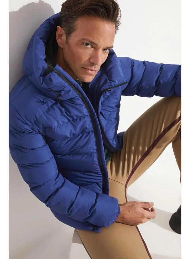 جون June Men Fiber Filled Coat Indigo