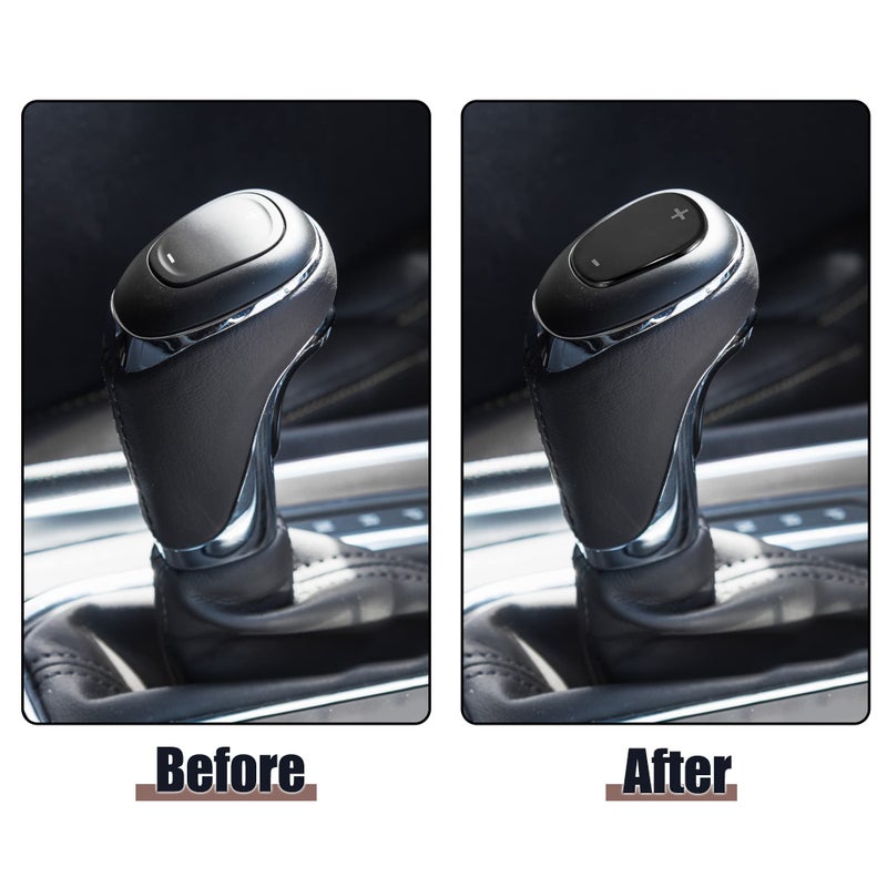 X AUTOHAUX Auto Car Gear Shift Knob Cover Sticker Stainless Steel for Chevrolet Equinox 2018-2020 Black - Image 3