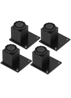 Thoraya 4Pcs/Set Furniture Leg Adjustable Height Aluminum Alloy Square Support for Sofa Cabinet60mm  - Image 4