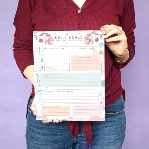 mudrit Daily Goals, Gratitude List, Daily Goals Planner, My Daily to Do List Organiser, Pink Peach Personal Planner Journal, 8.25 x 11.25 Inches, 53 Pages - Image 5