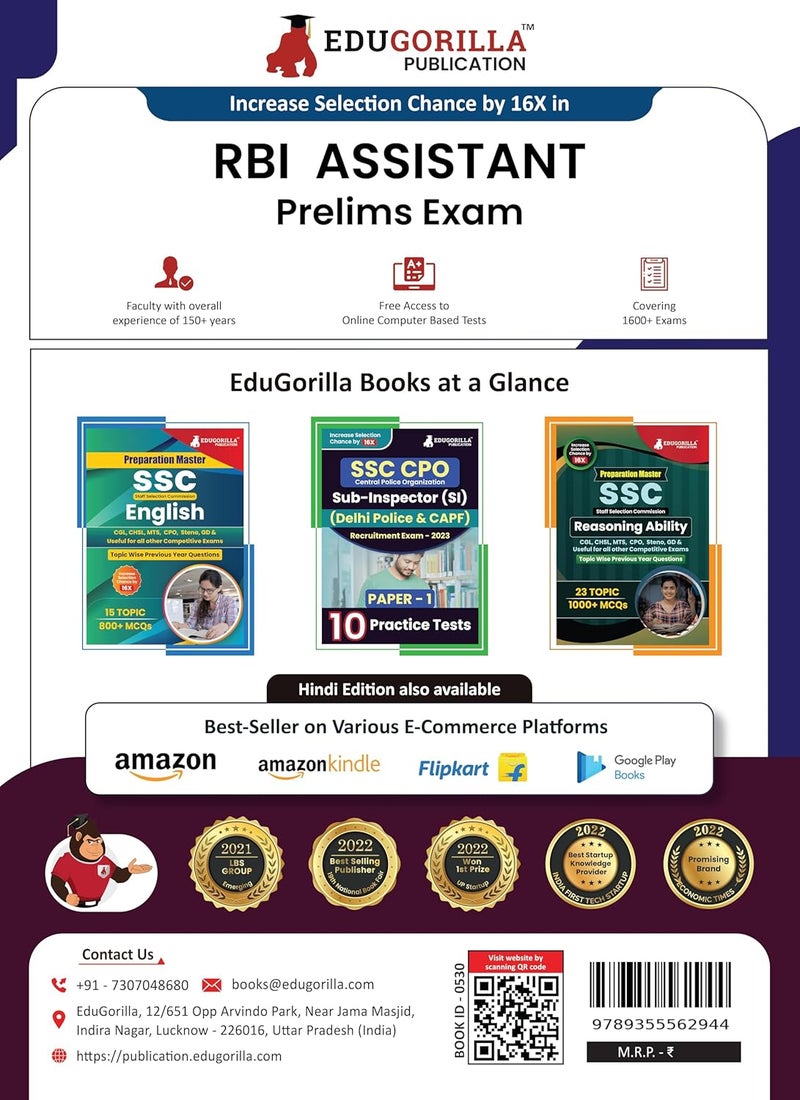 RBI Assistant Prelims Exam 2024 (English Edition) - 10 Full Length Mock Tests and 9 Sectional Tests (1300 Solved Questions) with Free Access To Online Tests  - Image 2