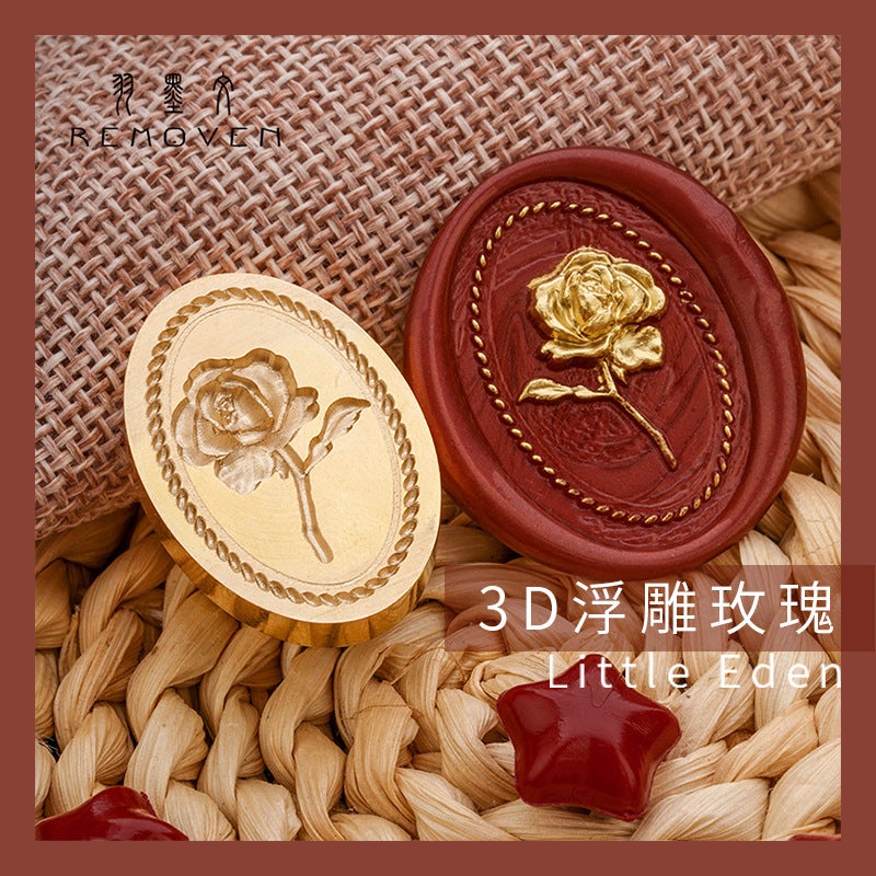 Fire Paint Seal Original Deep Relief Bee Rose Student Journal Multi-Layer Relief Envelope Invitation Card Fire Wax Seal - Image 4