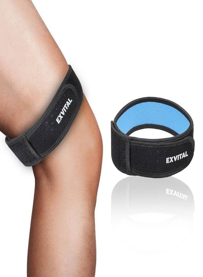 أربطة EXVITAL IT Band، دعامة الرباط الحرقفي الظنبوبي، تخفف من متلازمة الرباط الحرقفي الظنبوبي للرجال والنساء، أربطة ركبة قابلة للتعديل، رباط ضغط الرباط الحرقفي الظنبوبي للتمارين الرياضية، عبوة واحدة - Image 1
