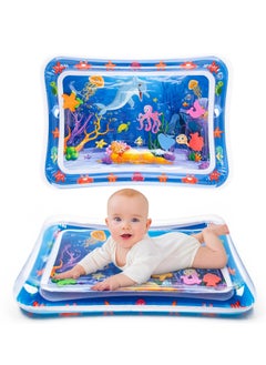 MUMS PLANET Tummy Time Water Mat, Extra Large Multi-Stage Activity Center Baby Toys & Sensory Toys, Baby Toys for new born , Inflatable Playmat Visual Stimulation Gift For Boys Girls Toys  - Image 1