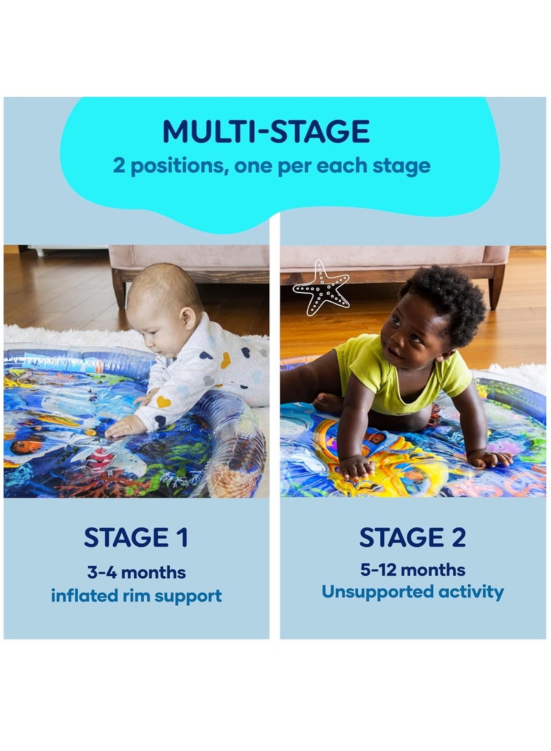 ممز بلانيت سجاده  مائيه الحجم الصغير  ( 69 * 51) سم  من ممز بلانيت، مركز نشاط كبير جدا متعدد المراحل العاب لاطفال والالعاب الحسية، سجاده لعب قابل للنفخ، هدية تحفيز بصري للاولاد والبنات -العاب بيبي -العاب اطفال من سن 3 شهور - Image 2