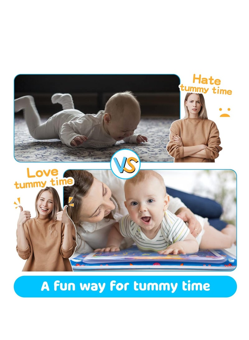 ممز بلانيت سجاده  مائيه الحجم الصغير  ( 69 * 51) سم  من ممز بلانيت، مركز نشاط كبير جدا متعدد المراحل العاب لاطفال والالعاب الحسية، سجاده لعب قابل للنفخ، هدية تحفيز بصري للاولاد والبنات -العاب بيبي -العاب اطفال من سن 3 شهور - Image 4