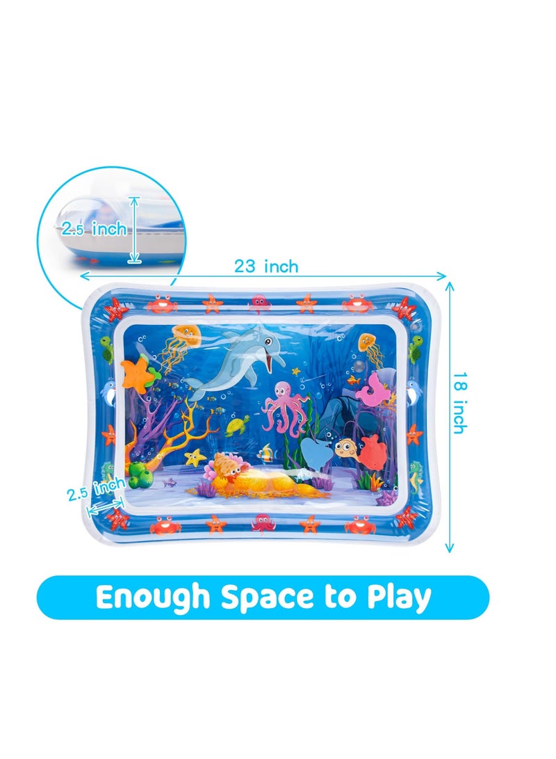 ممز بلانيت سجاده  مائيه الحجم الصغير  ( 69 * 51) سم  من ممز بلانيت، مركز نشاط كبير جدا متعدد المراحل العاب لاطفال والالعاب الحسية، سجاده لعب قابل للنفخ، هدية تحفيز بصري للاولاد والبنات -العاب بيبي -العاب اطفال من سن 3 شهور - Image 3