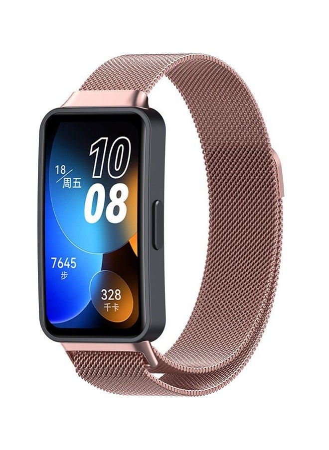 Generic - Suitable for Huawei Band 8/Huawei Band 9/Huawei Band 10 metal Milanese Magnetic Loop Watch Strap - Image 1