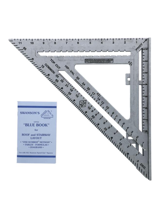 SWANSON Big 12 Heavy Duty High Quality Speed Square with Layout Bar Silver 12inch - Image 1