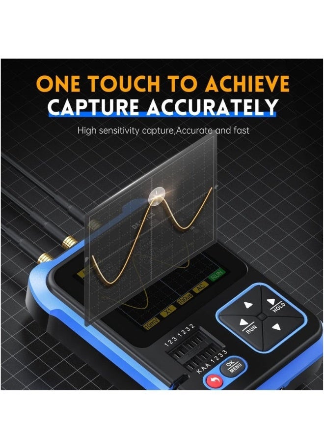فنيرسي {"en":"DSO-TC3 Oscilloscope - 3-in-1 Handheld Oscilloscope \u0026 DDS Signal Generator \u0026 Transistor Tester, 500Khz Bandwidth 10MSa/s Sampling Rate, 6 Types of Waveforms, Transistors Measure - Image 2