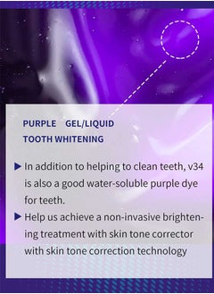 Tooth Whitening Purple Toothpaste, V34 Colour Correction Toothpaste,  Teeth Whitening Fresh Breath, Sensitive Teeth Toothpastes Stain Removal for Yellow Teeth - pzsku/Z411FA56E2C02A35A6025Z/45/_/1702980135/e67f3089-5c50-4fb0-a77e-5307d1ccdd6f