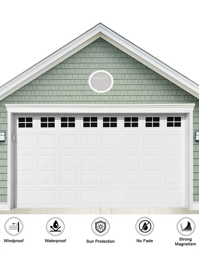 YURROAD 2 Car Garage Kits - 32 Pcs Household Easy Installation Magnetic Windows Panels for Car Garage Door Panes Fake Faux Magnetic Windows Hardware - Size 6.125" X 4"  - Image 4