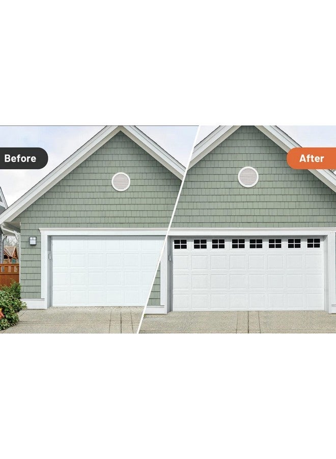 YURROAD 2 Car Garage Kits - 32 Pcs Household Easy Installation Magnetic Windows Panels for Car Garage Door Panes Fake Faux Magnetic Windows Hardware - Size 6.125" X 4"  - Image 5
